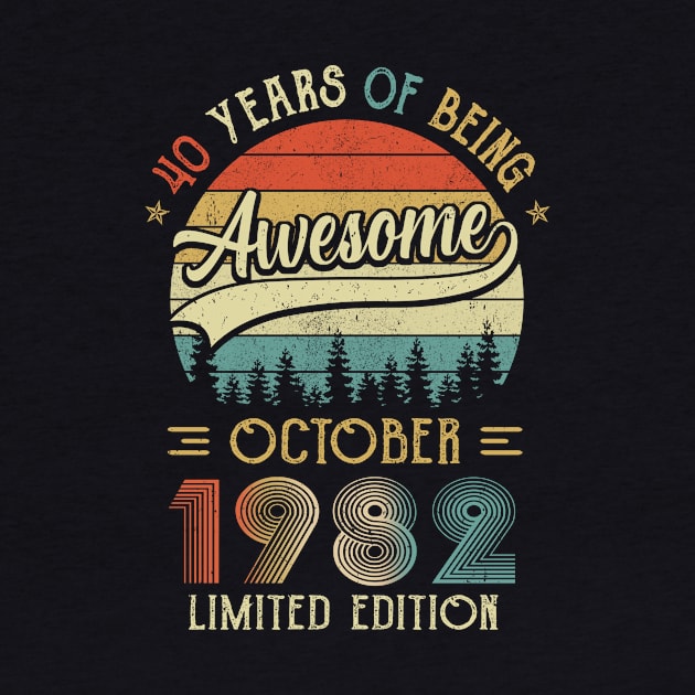 Born October 1982 40th Birthday Made In 1982 40 Year Old by JoanaArtStore